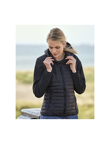 T-9629-Womens Hooded Crossover Jacket